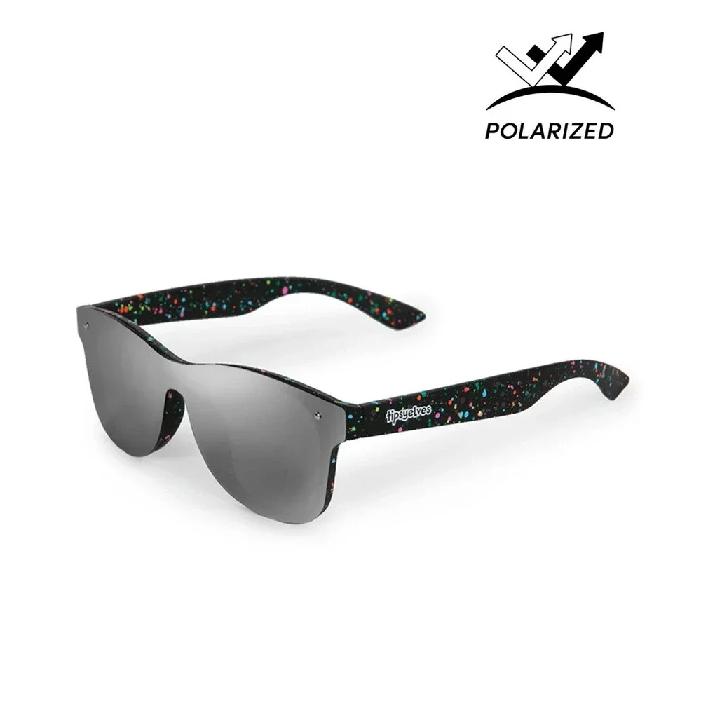 TIPSY ELVES NEON NIGHTCRAWL MIRRORED SUNGLASSES IN HARD‎ CASE - NEW!!    *4